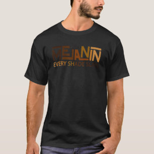 Camiseta Hecho con Melanin Black Chica Magic Afro Beauty Bl