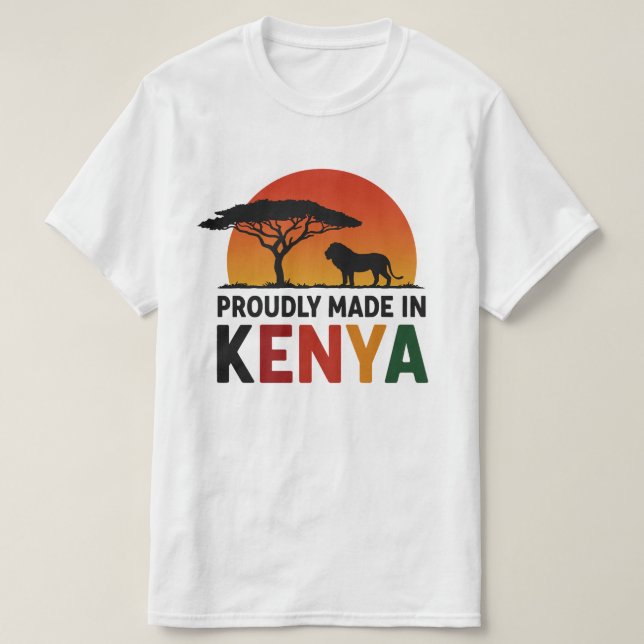 Camiseta Hecho con orgullo en Safari Africano de Kenia (Diseño del anverso)