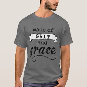 Camiseta Hecho de garra y gracia diseño tipográfico inspira