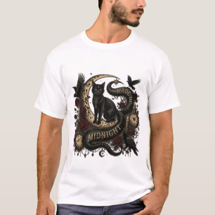 Camiseta Hecho de Gato Negro de Medianoche – Luna Gótica