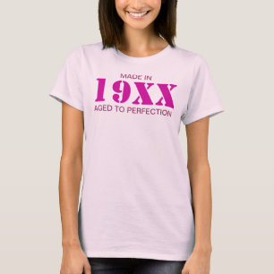Camiseta Hecho en 1900, de color rosa
