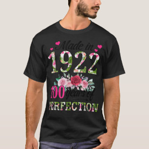 Camiseta Hecho en 1922 Floral Gi de 100 años