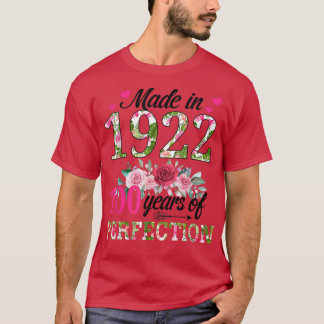 Camiseta Hecho en 1922 Floral Gi de 100 años