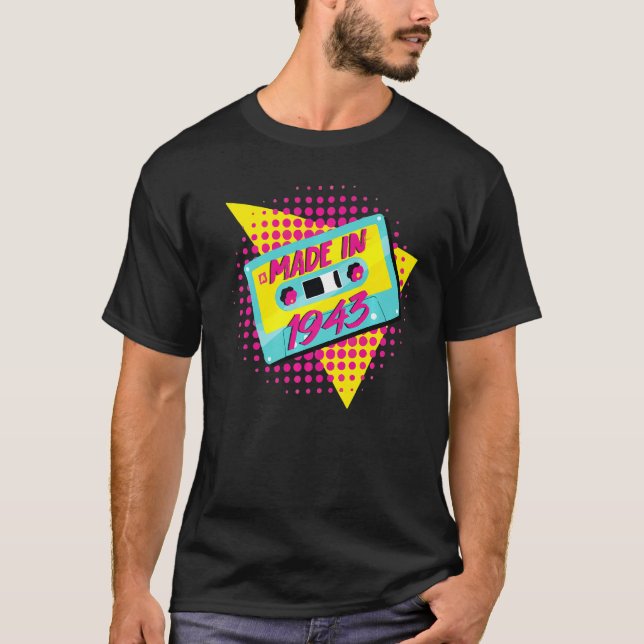 Camiseta Hecho en 1943 79º cumpleaños 80s 90s 1990s Nos (Anverso)