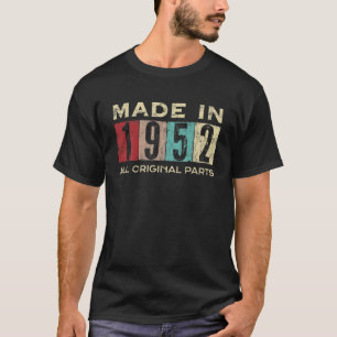 Camiseta Hecho En 1952 70 Años 70 Bday Retro All Orig