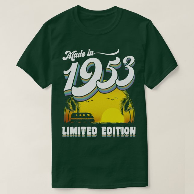 Camiseta Hecho en 1953, regalo de cumpleaños número 70, 70  (Diseño del anverso)