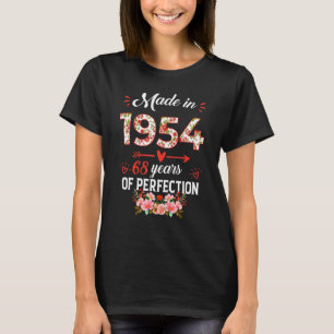 Camiseta Hecho En 1954 Floral 68 Años De Edad 68º Cumpleaño