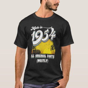 Camiseta Hecho En 1954 Todas Las Piezas Originales Regalo D