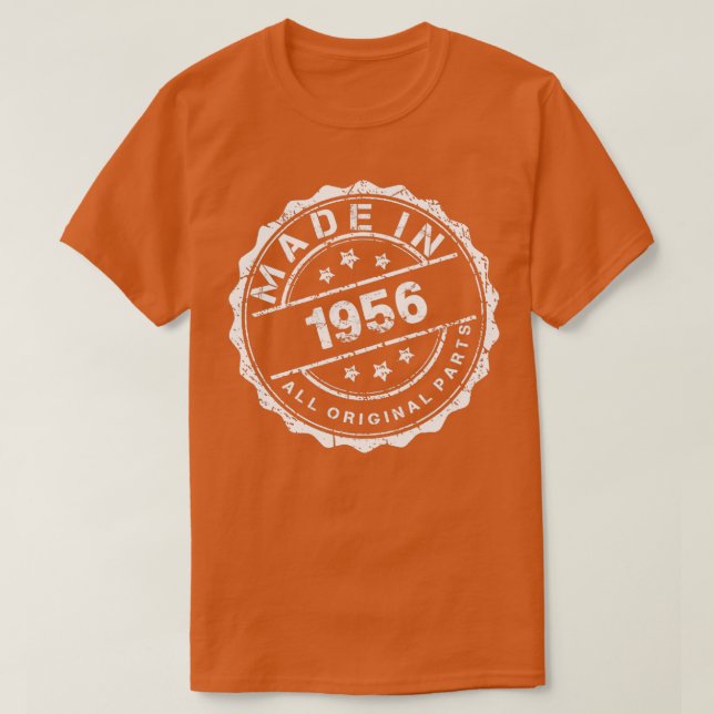 CAMISETA HECHO EN 1956 TODAS LAS PARTES ORIGINALES (Diseño del anverso)