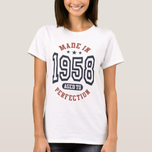 Camiseta Hecho En 1958, Con Un Regalo De Cumpleaños De Perf