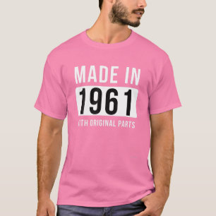 Camiseta Hecho En 1961 T Nacido En 1961 Regalos De Cumpleañ