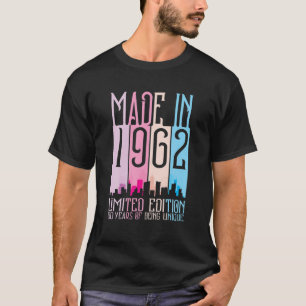 Camiseta Hecho En 1962 Edición Limitada 60 Años Siendo Únic