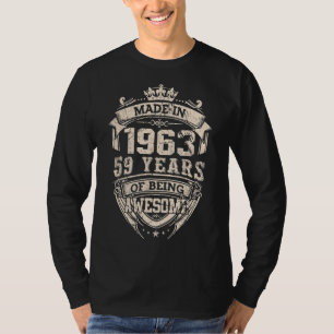 Camiseta Hecho En 1963, 59 Años De Ser Increíble