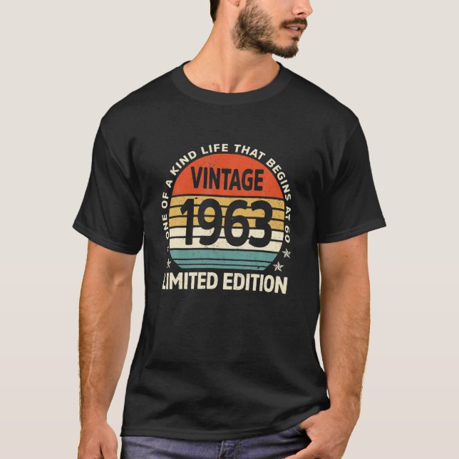 Camiseta Hecho En 1963 Edición Limitada 60º Cumpleaños 60 (Anverso)