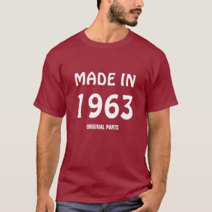 Camiseta "Hecho en 1963, Partes originales"