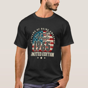 Camiseta Hecho en 1965 Bandera Americana Cumpleaños 60 6