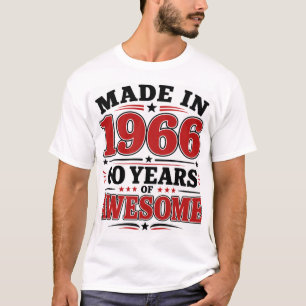 Camiseta Hecho en 1966 60 años de Impresionante