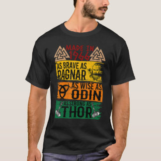 Camiseta Hecho En 1966 Tan Valiente Como Ragnar Tan Sabio C