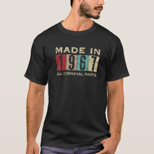 Camiseta Hecho En 1967 55 Años De Edad 55º Día Retro Todo O