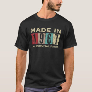 Camiseta Hecho En 1967 55 Años De Edad 55º Día Retro Todo O