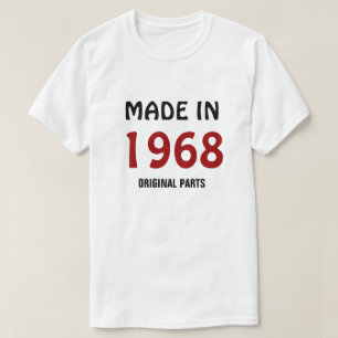Camiseta Hecho en 1968, Piezas Originales