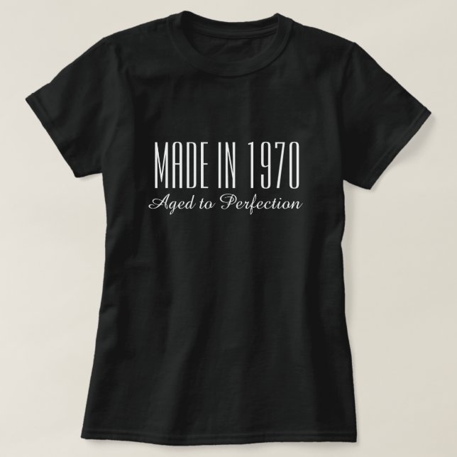 Camiseta Hecho en 1970 Ageto a la perfección divertido cump (Diseño del anverso)