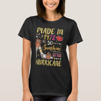 Camiseta Hecho En 1972 50 Años De Ser Mezclado Sunshine