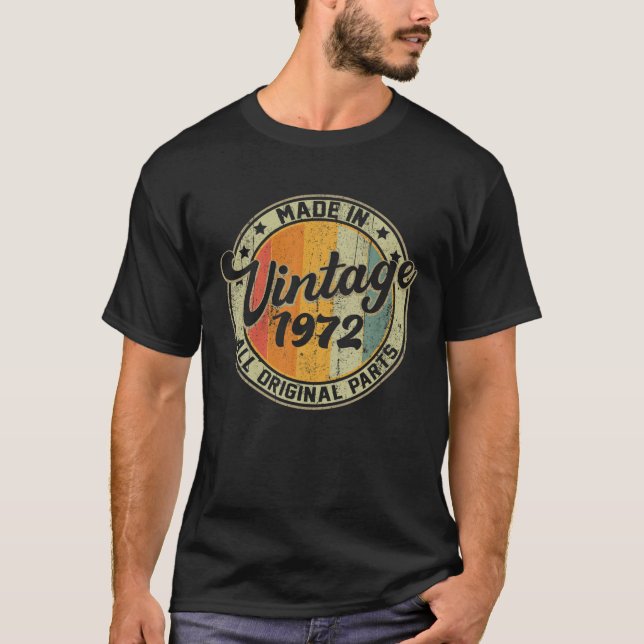 Camiseta Hecho En 1972 50 Cumpleaños 50 Años Regalos Hombre (Anverso)