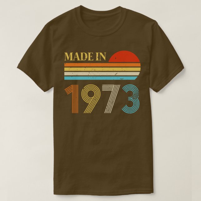 Camiseta Hecho en 1973: 50 cumpleaños (Diseño del anverso)