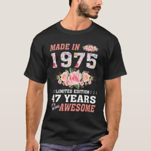 Camiseta Hecho En 1975, 47 Años De Ser Increíble