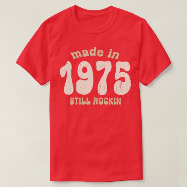 Camiseta Hecho en 1975 aún balanceando los números 1 (Diseño del anverso)