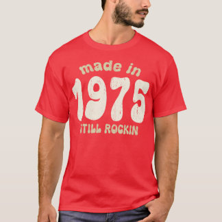 Camiseta Hecho en 1975 aún balanceando los números 1