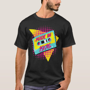 Camiseta Hecho en 1976 46º cumpleaños 80s 90s 1990s Nos