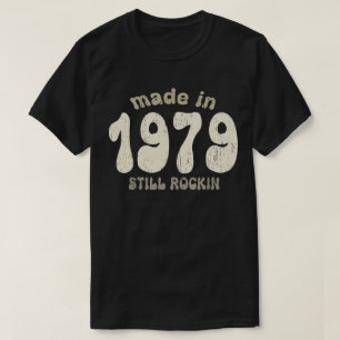 Camiseta Hecho en 1979 aún balanceando números de época