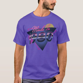 Camiseta Hecho en 1980 80s Retro Ochenta Vintage v