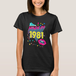 Camiseta Hecho en 1981 41º cumpleaños 80s 90s 1990s Nos
