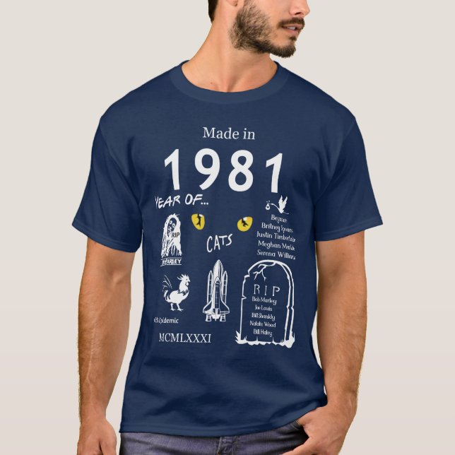 Camiseta Hecho en 1981 TShirt (Anverso)