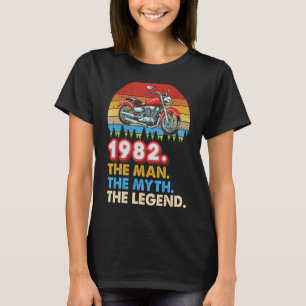 Camiseta Hecho En 1982 La Leyenda Del Mitos De Hombre 39 Añ