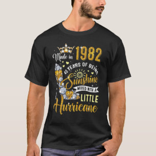 Camiseta Hecho en 1982 Mujeres de 40 años Sunshine 40th Bir