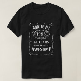 Camiseta Hecho en 1983 40 años de ser impresionante 2023 bd