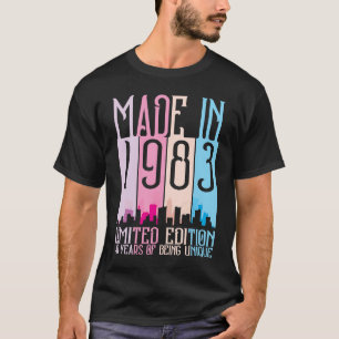 Camiseta Hecho En 1983 40 Años Siendo Un Cumpleaños Único