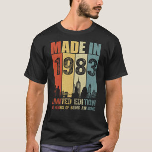 Camiseta Hecho En 1983 Edición Limitada 42 Años