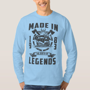 Camiseta Hecho En 1983 El Nacimiento De Leyendas