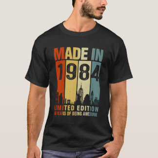 Camiseta Hecho En 1984 39 Años Siendo Increíble
