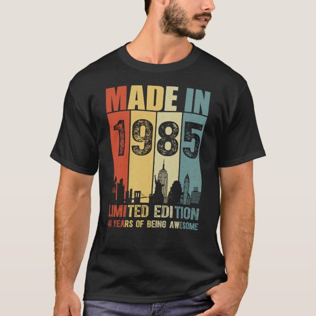 Camiseta Hecho En 1985 Edición Limitada 40 Años (Anverso)