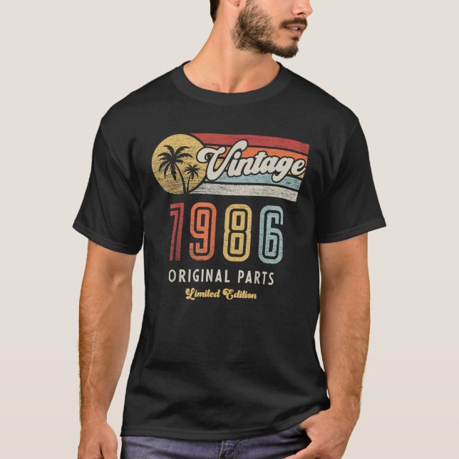 Camiseta Hecho en 1986 40 años Funny Classic Gift Retro (Anverso)