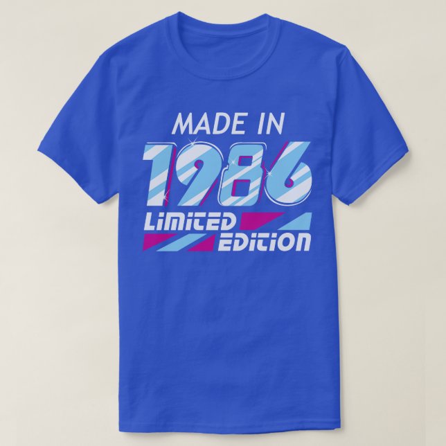 Camiseta Hecho en 1986, edición limitada 1 (Diseño del anverso)