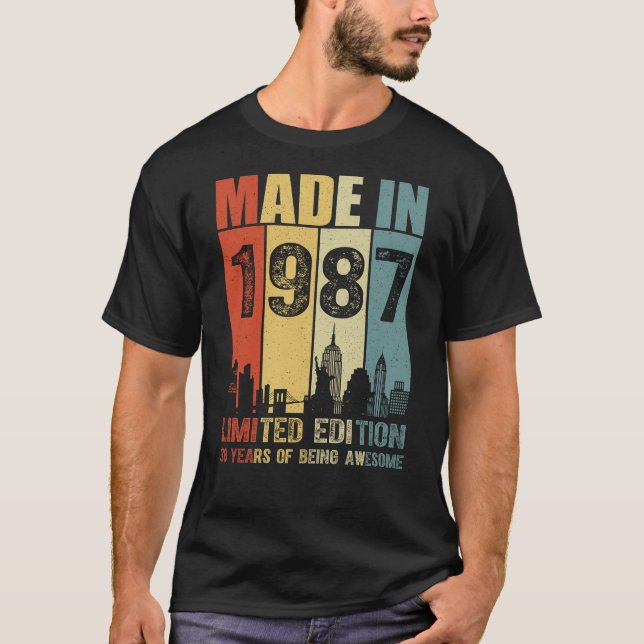Camiseta Hecho En 1987 Edición Limitada 38 Años (Anverso)