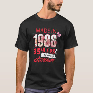 Camiseta Hecho En 1988, 35 Años De Sorprendente 35º Nacimie