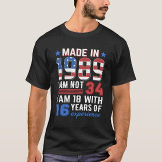 Camiseta Hecho En 1989 La Bandera De Estados Unidos Regalos